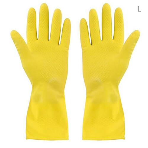 Reusable kitchen cleaning gloves long sleeve thick latex