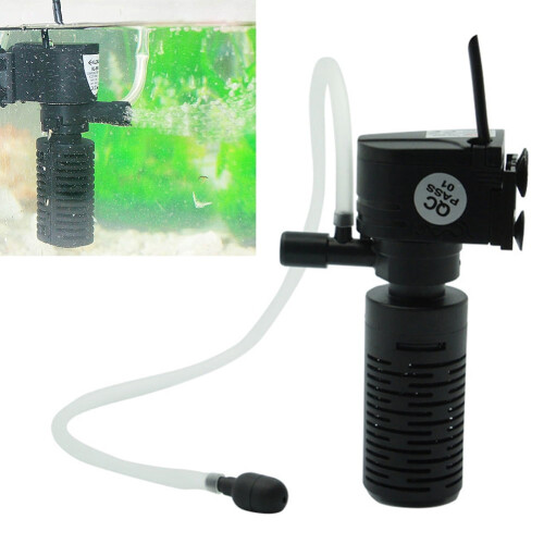 RYGAI 3-in-1 mini aquarium filter pump with oxygenation