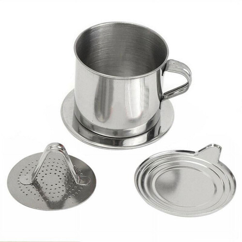 Steel Vietnamese coffee drip press for office use