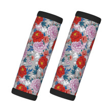 Luggage Handle Wraps Colorful Carnations Butterfly 2 Pcs