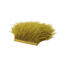 Ostrich Feather Fringe Trim Ribbon Army Green 1 Yard