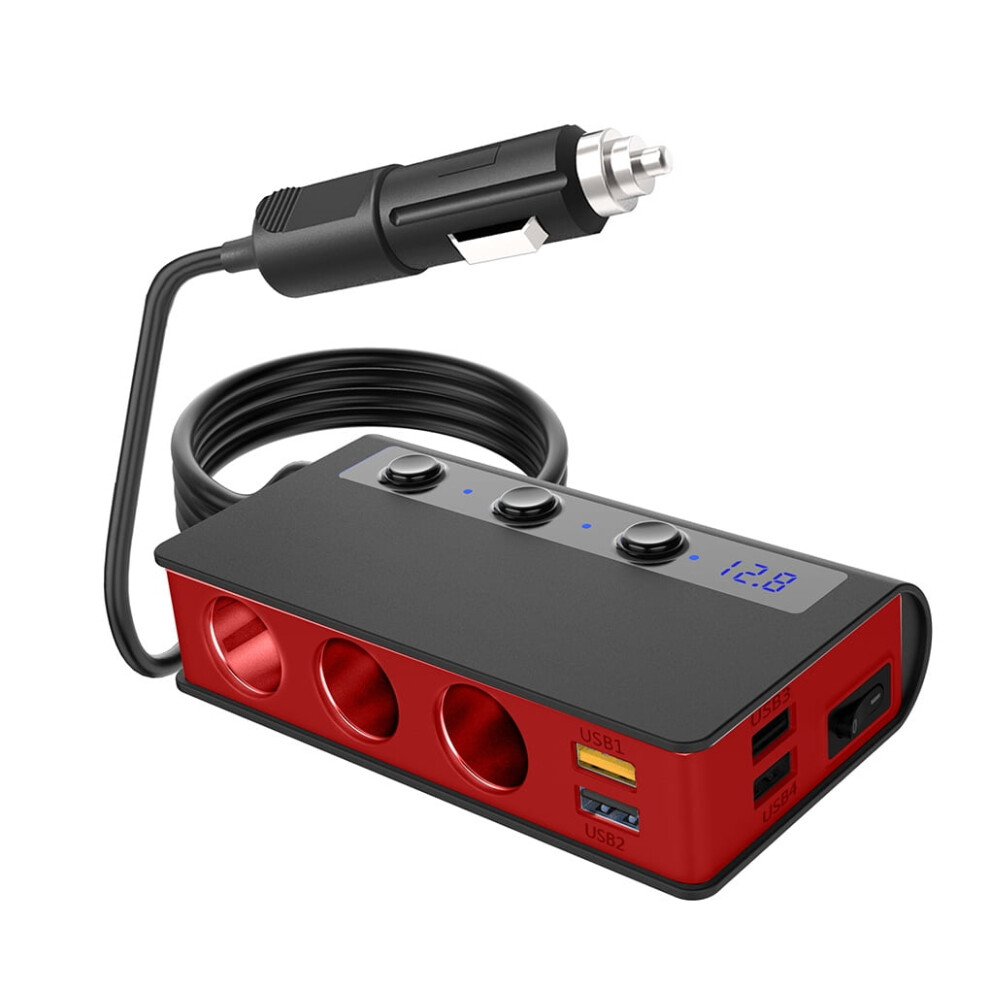 Car Lighter Socket Splitter 4-Port 12-24V Qc3.0 901175715464
