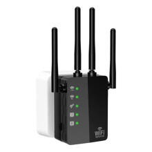 Répéteur WiFi - FOLAYA - AC1200 - Double bande 2,4/5 GHz - 4 antennes externes - Longue portée