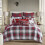 Spencer Plaid gewatteerde standaard kussensloop 26x20 inch katoen/polyester 3
