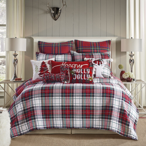 Spencer Plaid Quilted King Sham Διπλής Όψης Βαμβακερό Πολυεστέρας2 2