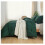 Dark Emerald Green Comforter Set Boho Tufted 3-Piece 8