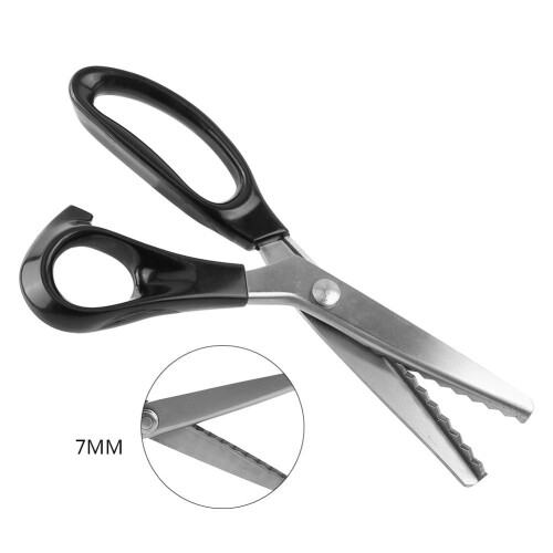 WALFRONT pinking shears for fabric, 4mm and 7mm zigzag edge