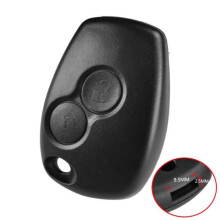 Coque de clé télécommande 2 boutons pour Renault Clio Kangoo Twingo Modus Dacia Duster Sandero Logan Opel Vivaro B Movano