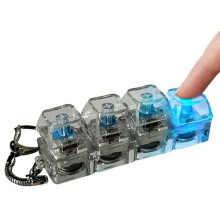 Porte-clés clavier jouet | Porte-clés anti-stress à 4 boutons | Jouet anti-stress clavier amusant | Cadeau anti-stress