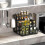 Spice Rack Organizer Black 3-Tier 13.8"x13.4"x13.4" 4