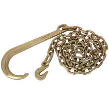 Tow Chain Grade 70 6 Foot 4700 lb SWL with Forged J Hook