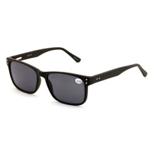 Men's rectangular tinted reading glasses UV400 +1.25