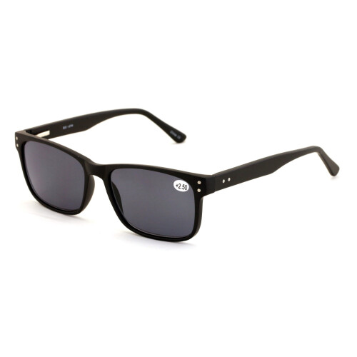 Men's rectangular tinted reading glasses UV400 +1.25