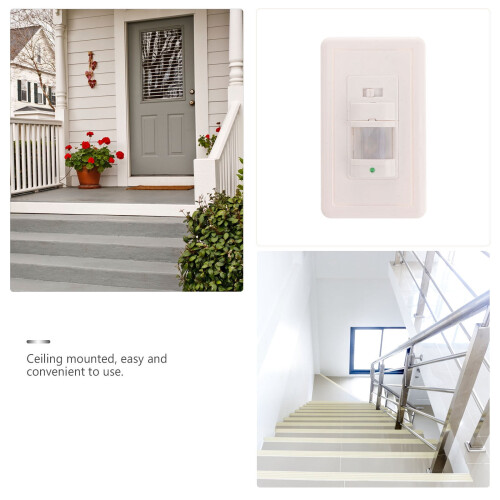 Infrared Motion Sensor Light 110V White Wall Mount 2