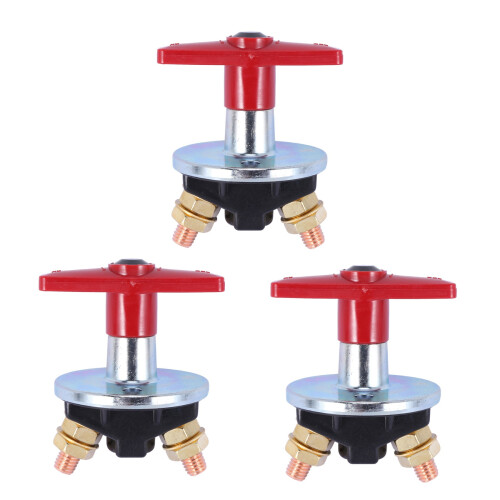 3X 1500 Amp Fixed Key Battery Isolator Cut Off Kill  12V / 24V Heavy Duty Electrical