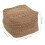 Square pouf ottoman handmade cotton linen footstool 2