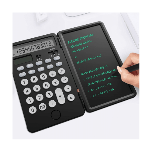 Calculadora de mesa para escritório com visor de 12 dígitos, cor amarela. 1