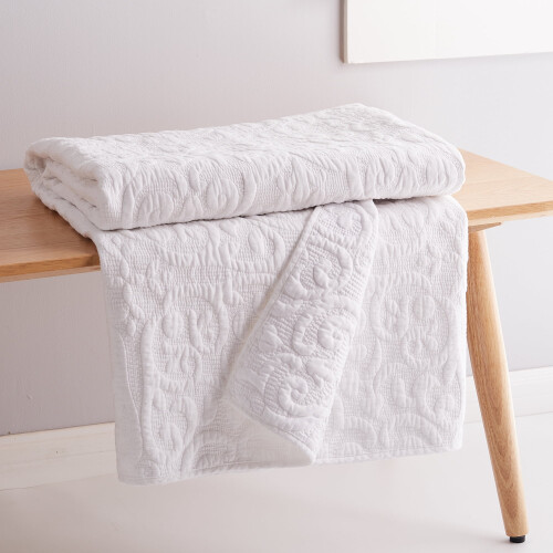 Levtex Home Birch Hill quilted throw white 50x60in 2