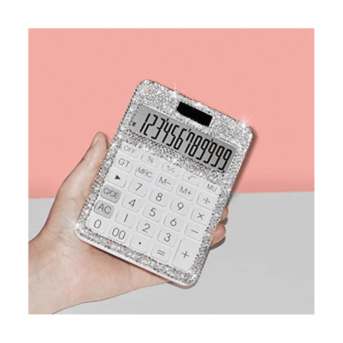 Calculadora com visor LCD e design de cristais strass 2