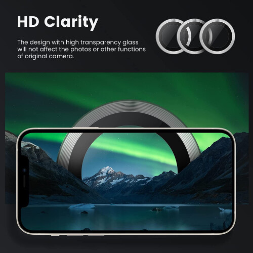 iPhone 14 Pro Camera Lens Protector 9H Tempered Glass with 2