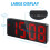ORIA LED alarm clock with temperature display 6.5 inch red 8
