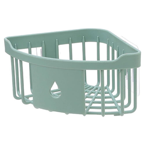 Suction Corner Shower Caddy Plastic Wall-Mounted Shelf 1