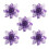 Christmas tree ornaments purple 5 pcs 1