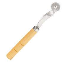 Overneedle wheel leather perforating tool wood handle 2mm