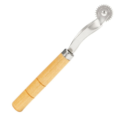 Overneedle wheel leather perforating tool wood handle 2mm