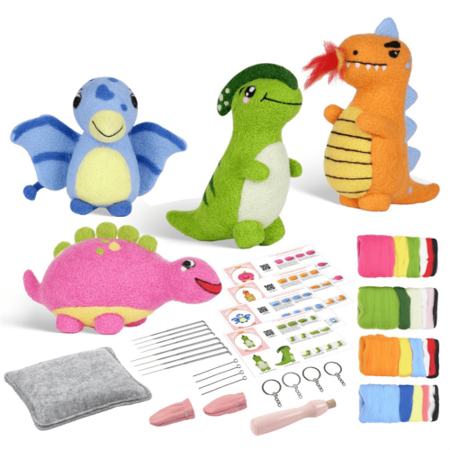 Baby Dinosaur Needle Felting Kit for Beginners with Tools