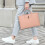 Bolsa para laptop LWITHSZG em PU, 15,6 polegadas, fina e à prova d'água. 2