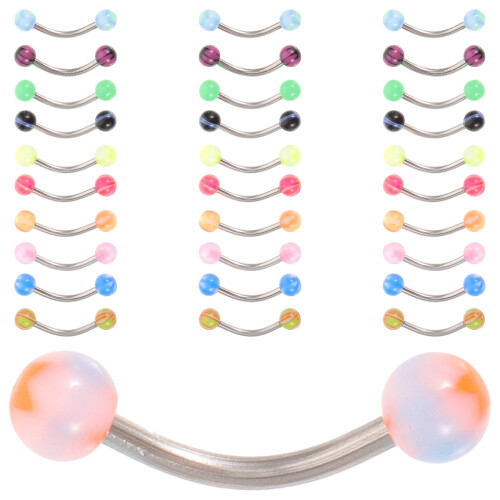 Δαχτυλίδια φρυδιών Kkewar κοσμήματα piercing σώματος 30 τεμάχια