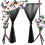 Wedding Party Window Curtain Semi-Transparent Mesh Black 1