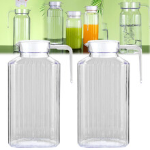Lsam2,0L glasflaskor med lock2 st