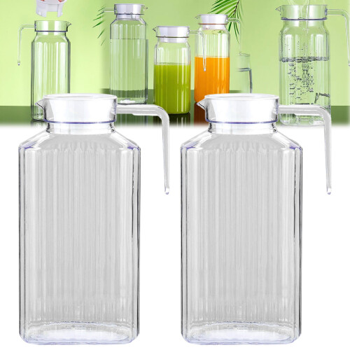 Lsam2,0L glasflaskor med lock2 st