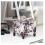 British-style cube ottoman footstool brown cow print 8