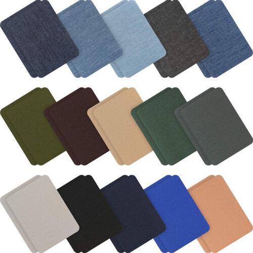 Iron-on Patches Fabric Kit 30 pcs 9.5x12.5cm Square