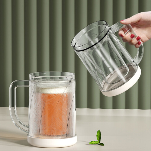 JunYeShi freezer beer mugs double wall plastic 1 pc 1