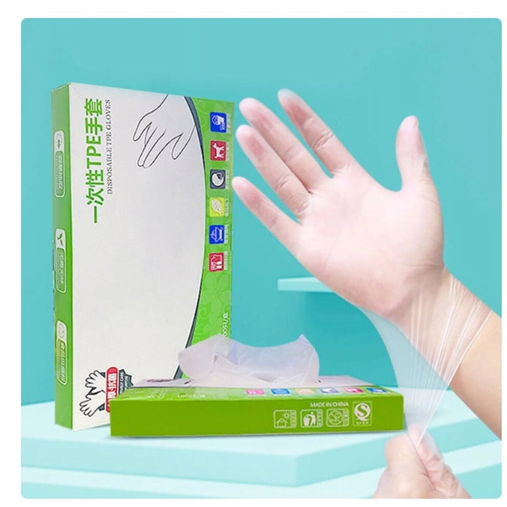 Unit 100PCS food-safe disposable plastic gloves