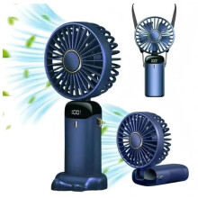 Ventilateur portable - EAUN - Modèle 4000 mAh - Affichage LED - 5 vitesses - Rechargeable par USB