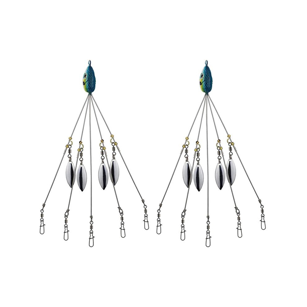 2X Alabama Umbrella Rigs For Bass Stripers Fishing, Freshwater Fishing Swimbait Lures Rig Kit, 6031485552191