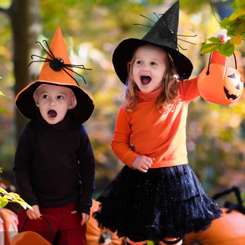 Heksehat ornament foldbart Halloween-tilbehør 2