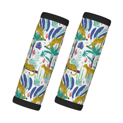 Leopard Luggage Handle Wraps 2 Pcs