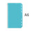 A6 binder pockets PVC zipper folder for 6-ring notebook blue 1