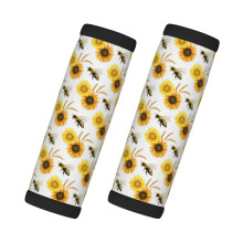 Sunflower Bee Luggage Handle Wraps 2 pcs