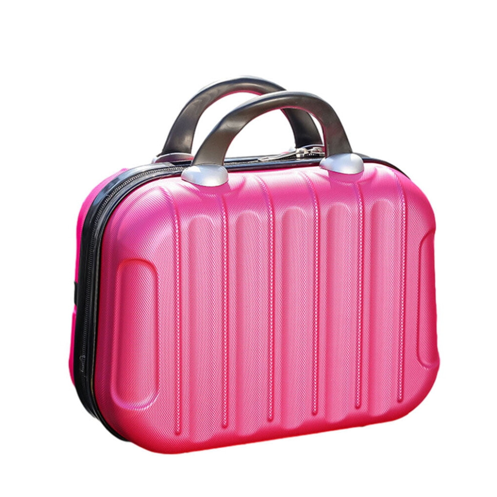 Makeup Storage Organizer ABS Travel Cosmetic Case Rose Red