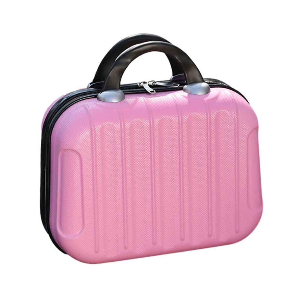 Makeup Storage Organizer ABS Travel Cosmetic Case Pink