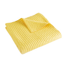 Levtex Home, coperta trapuntata gialla con punto croce, 50x60 pollici.