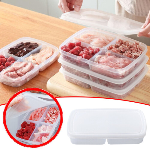 Kitchen Refrigerator Storage Box with Dividers