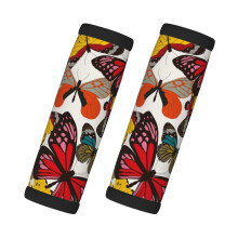Luggage Handle Wraps Retro Floral Butterfly 2 Pcs